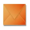 Koperta Clairefontaine, 165 x 165 mm, ciemna. pomarańczowy, 20 szt.